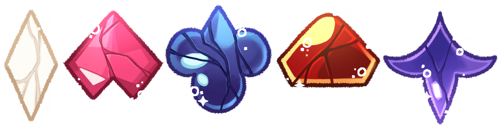 Cookie anatomy. The dough (skin) of the cookie is not present on the right half of the body, revealing gummy muscles, sugar bones, and jelly organs. A soul stone is placed in the center of the chest.