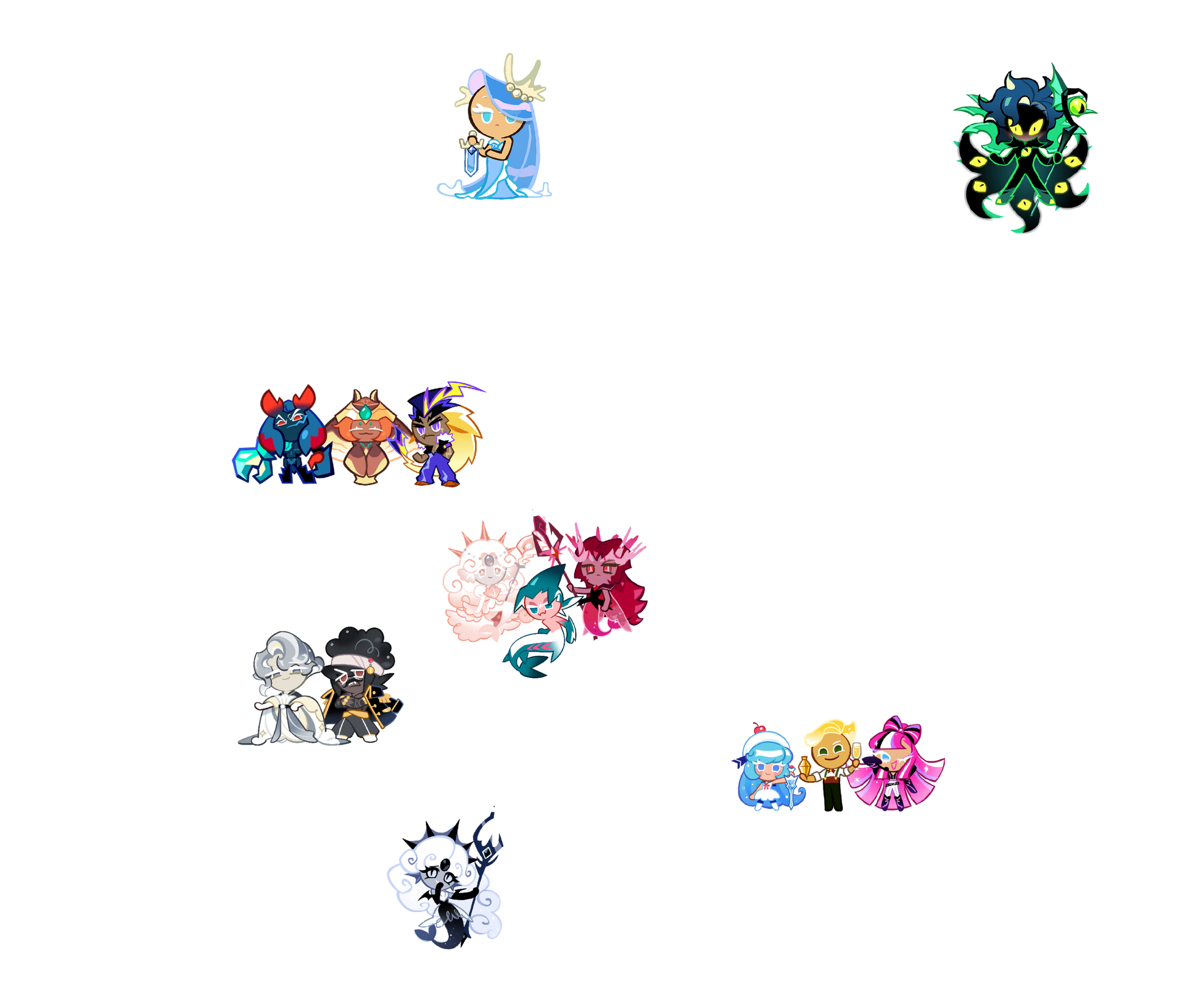 Cookie anatomy. The dough (skin) of the cookie is not present on the right half of the body, revealing gummy muscles, sugar bones, and jelly organs. A soul stone is placed in the center of the chest.
